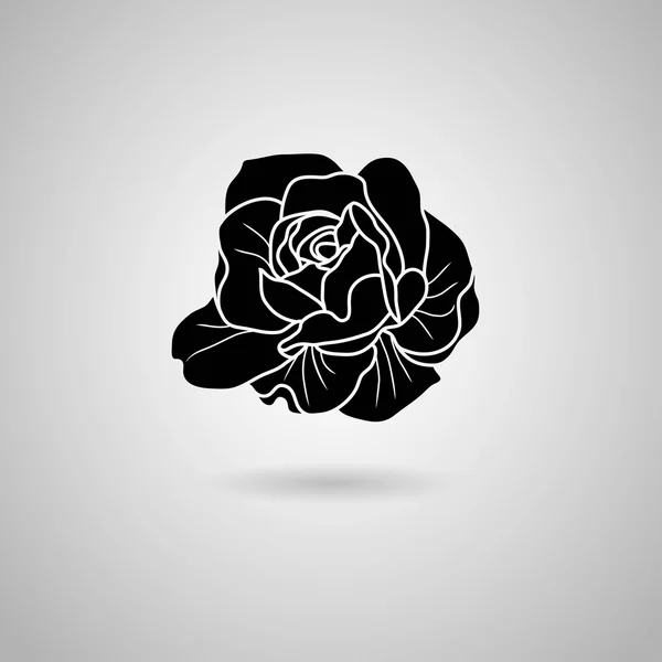 Icono rosa negro — Vector de stock