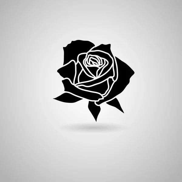 Icono rosa negro — Vector de stock