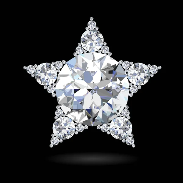 Icono estrella de diamantes — Vector de stock