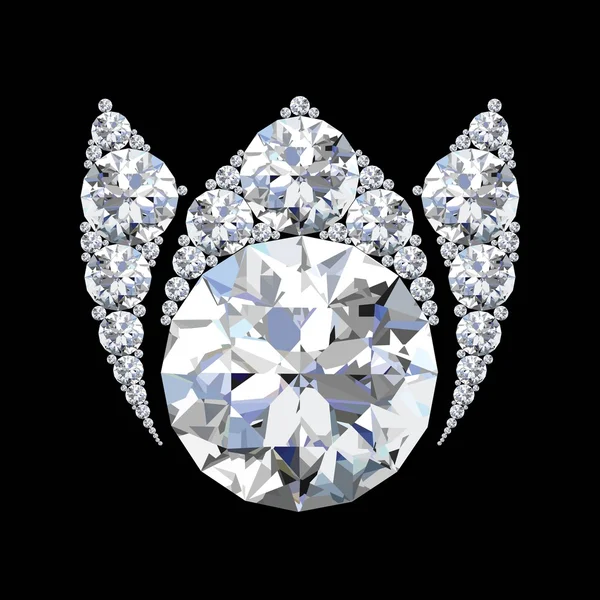 Signo de flores de diamantes — Vector de stock