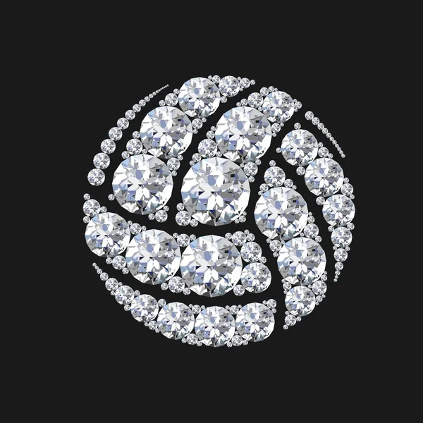 Diamant-Volleyball — Stockvektor