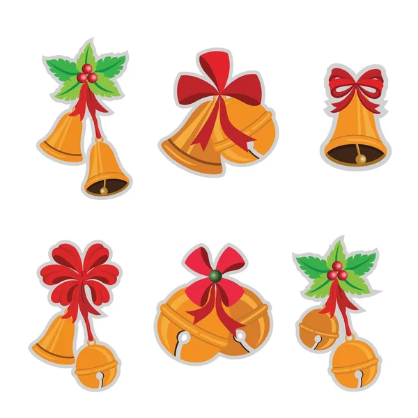 Colección de campanas Jingle — Vector de stock