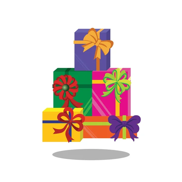 Красочные подарочные коробки — стоковый вектор