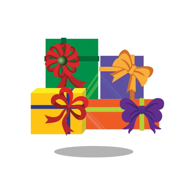 Cajas de regalo coloridas — Vector de stock