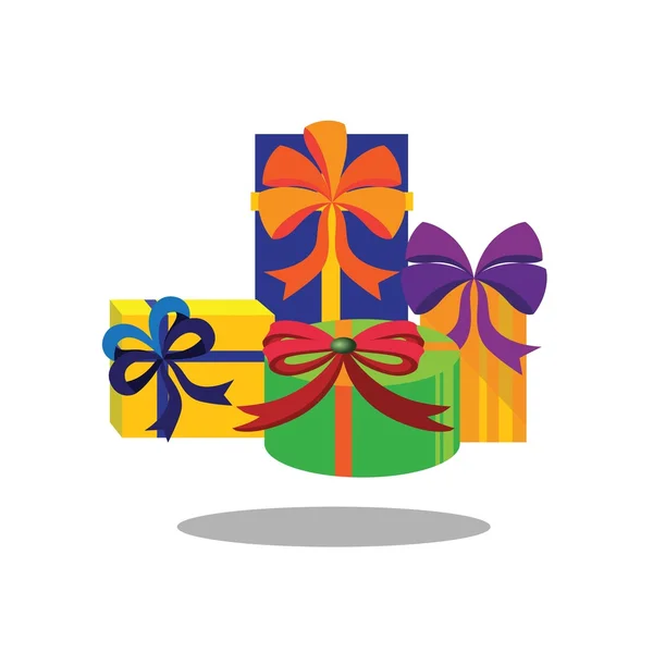 Барвисті подарункові коробки — стоковий вектор