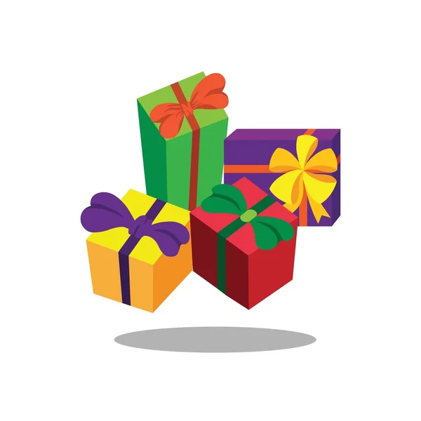 Boîtes cadeaux colorées — Image vectorielle