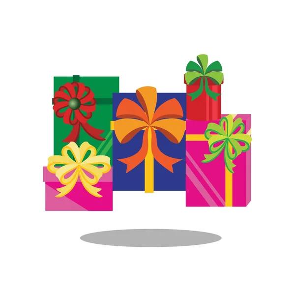 Kleurrijke geschenkdozen — Stockvector
