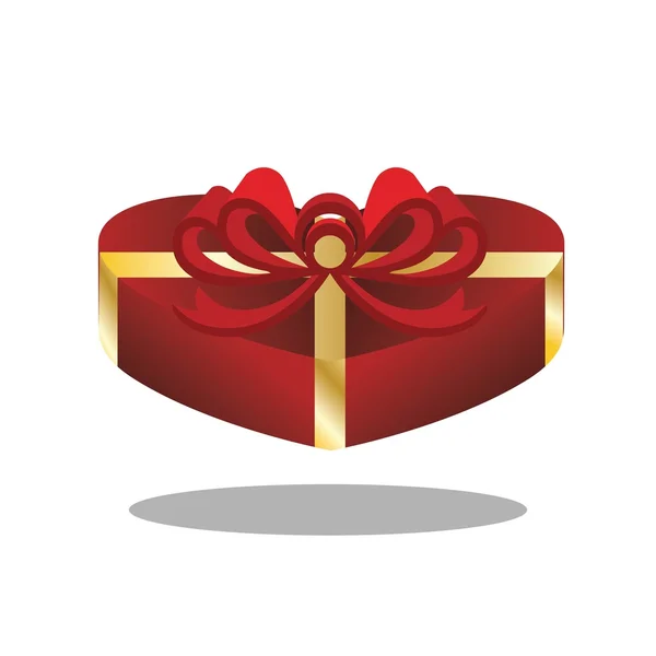 Hartvormige geschenkdoos — Stockvector