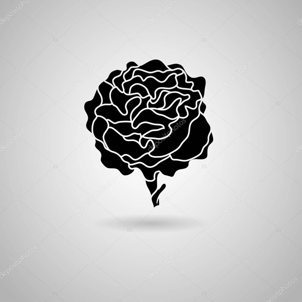 Clavel negro flor Stock Vector by ©Boykung 71134793