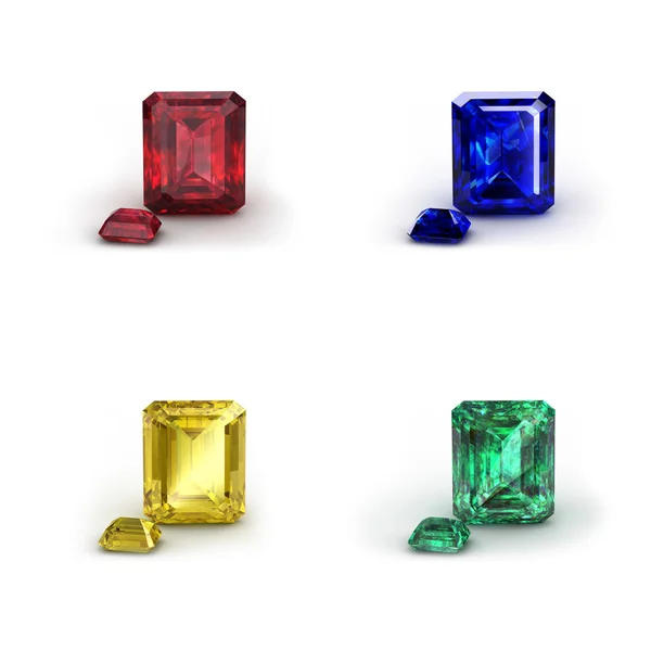 Set of colored gems — Stock Photo, Image