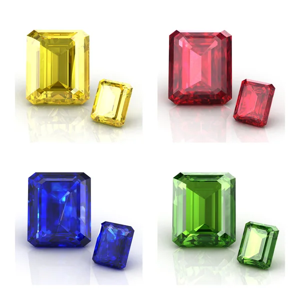 Set of colored gems — Stock Photo, Image