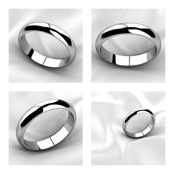 Conjunto de los mejores anillos de boda — Foto de Stock