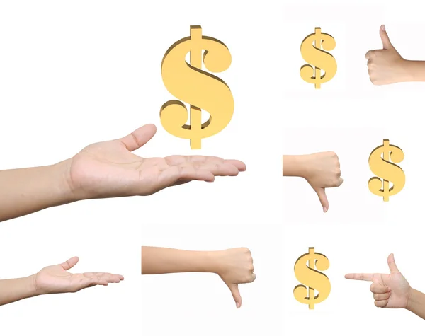 Hand in verschillende gebaren — Stockfoto