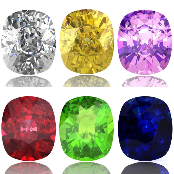 Set of colored gems — Stock Photo, Image