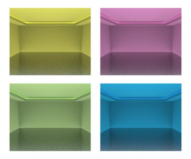 Modern bir evde boş bir oda