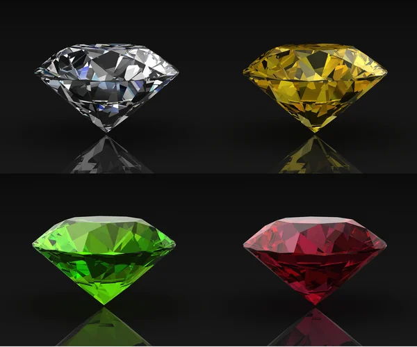 Set of colored gems — Stock Photo, Image