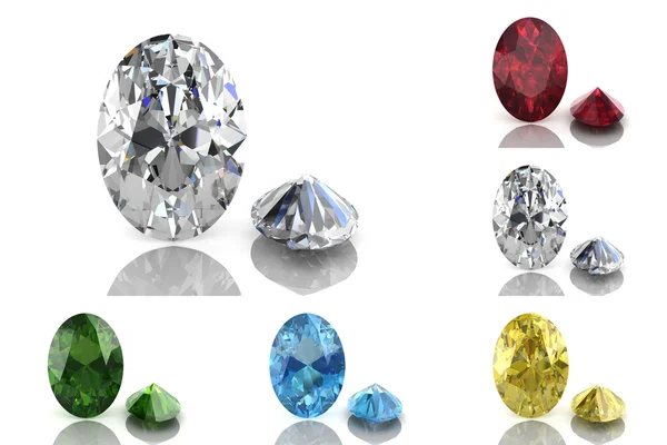 Set of colored gems — Stock Photo, Image