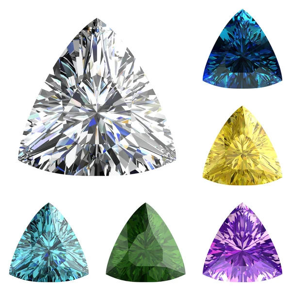 Set of colored gems — Stock Photo, Image