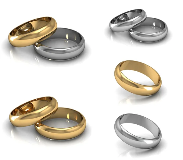 Conjunto de los mejores anillos de boda —  Fotos de Stock