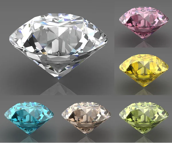 Set of colored gems — Stock Photo, Image