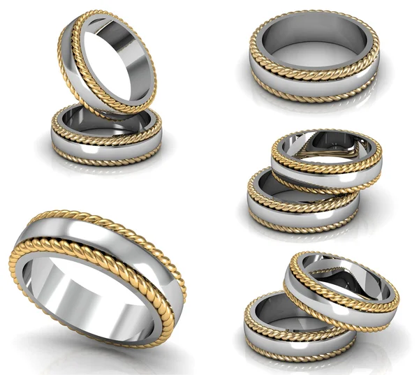 Set of Best wedding rings — Stock Photo, Image