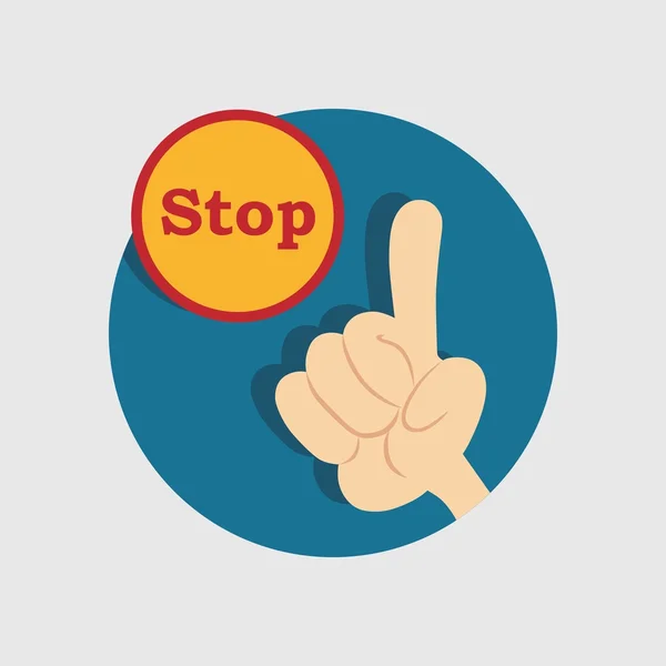 Hand met stop pictogram — Stockvector