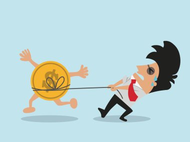 Para yakalamaya çalışan adam