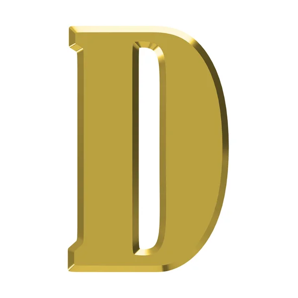 Złote litery D — Wektor stockowy
