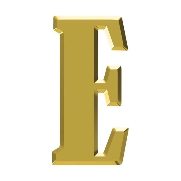 Golden E letter — Vector de stoc