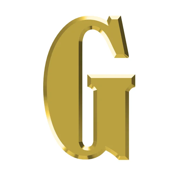 Carta de oro G — Vector de stock