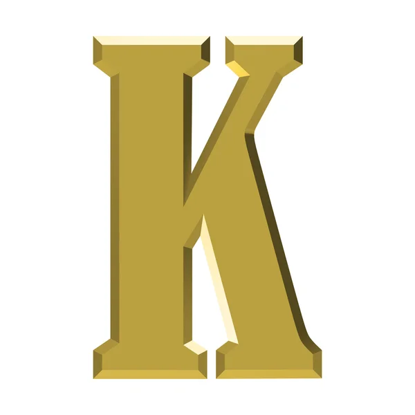 Złote litery K — Wektor stockowy