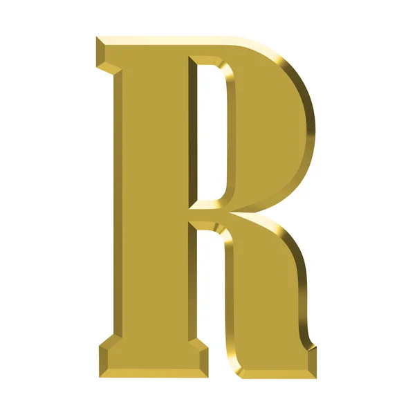 Golden R-brief — Stockvector