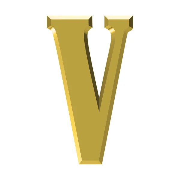 Carta de oro V — Vector de stock