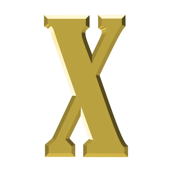 Golden X letter — Stock Vector