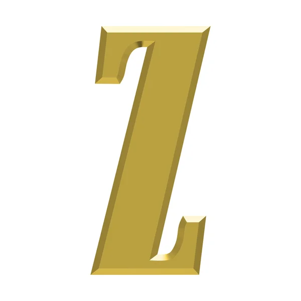 Złote litery Z — Wektor stockowy