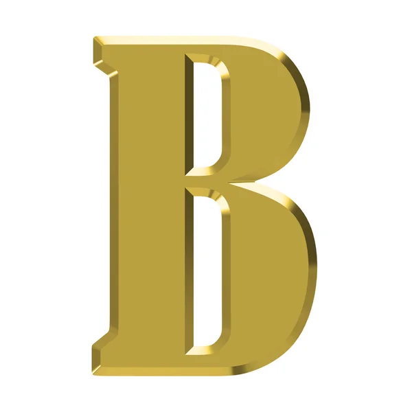 Goldener Buchstabe b — Stockvektor