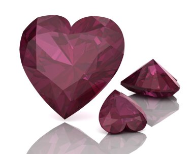 beyaz zemin üzerinde yakut