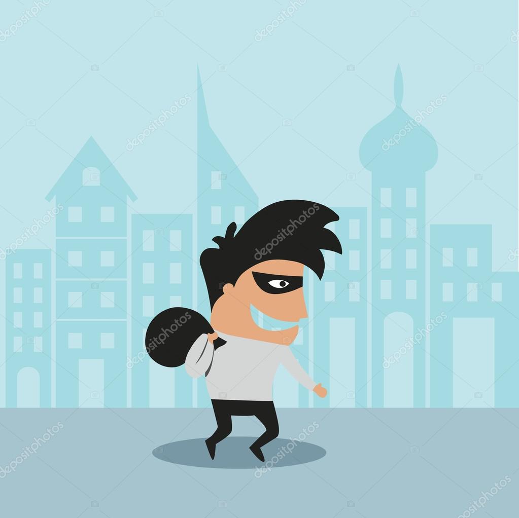 Cartooned thief running away Stock Vector Image by ©Boykung #87061632 Cartooned thief running away Stock Vector Image by ©Boykung #87061632