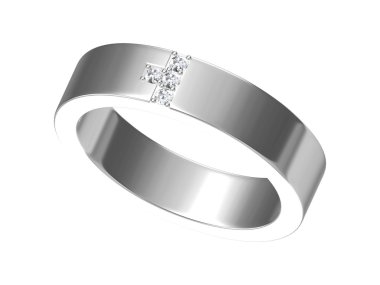 Elmas alyans beyaz adam üzerinde