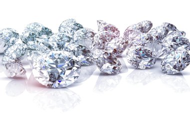 Elmas mücevher (yüksek çözünürlüklü 3B resim)