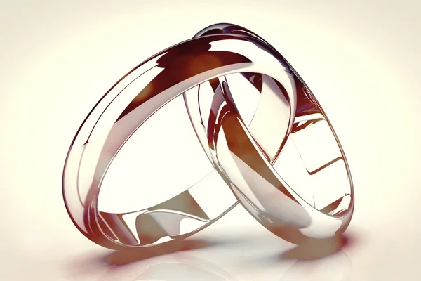 The beauty wedding ring (high resolution 3D image) — Stock Photo, Image