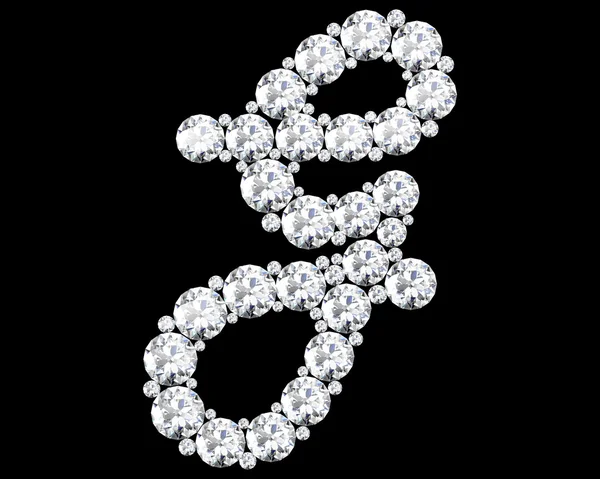 A stunning beautiful "G" set in diamonds. V. 9 — Stock Photo, Image