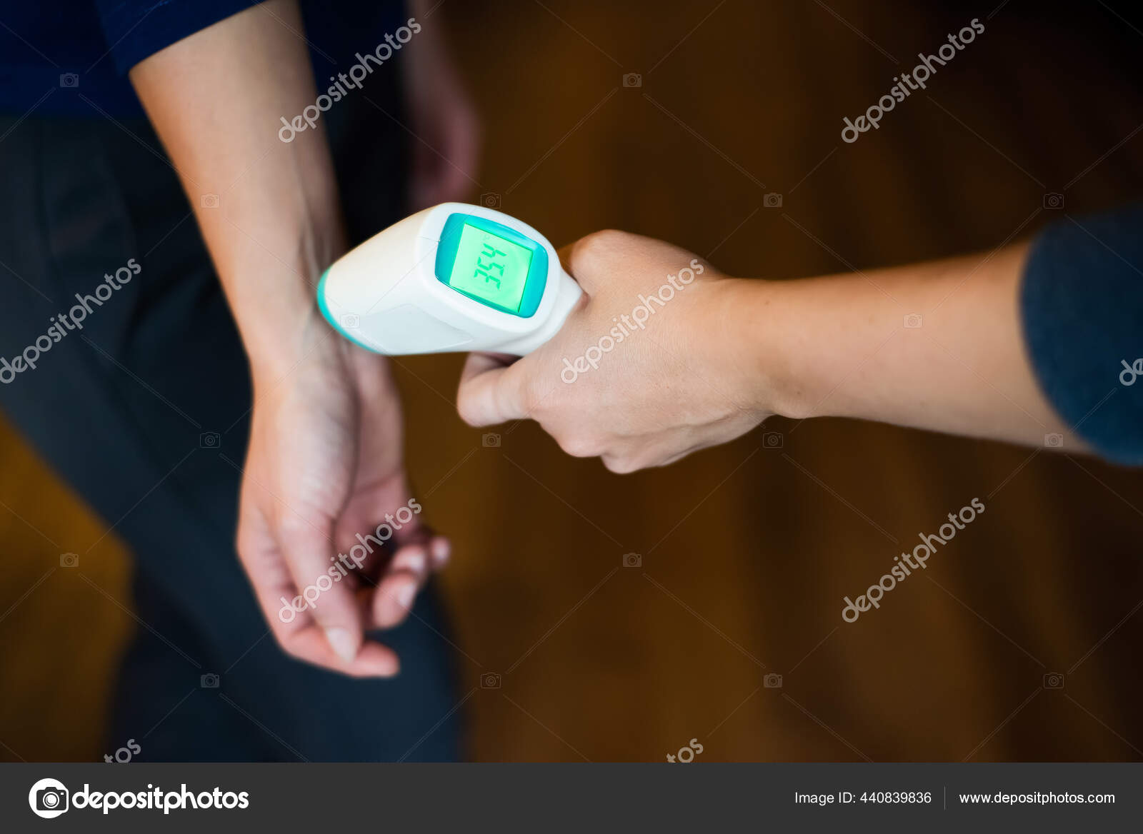 Wrist thermometer outlet