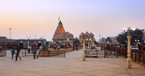 Somnath tempel bij zonsondergang — Stockfoto