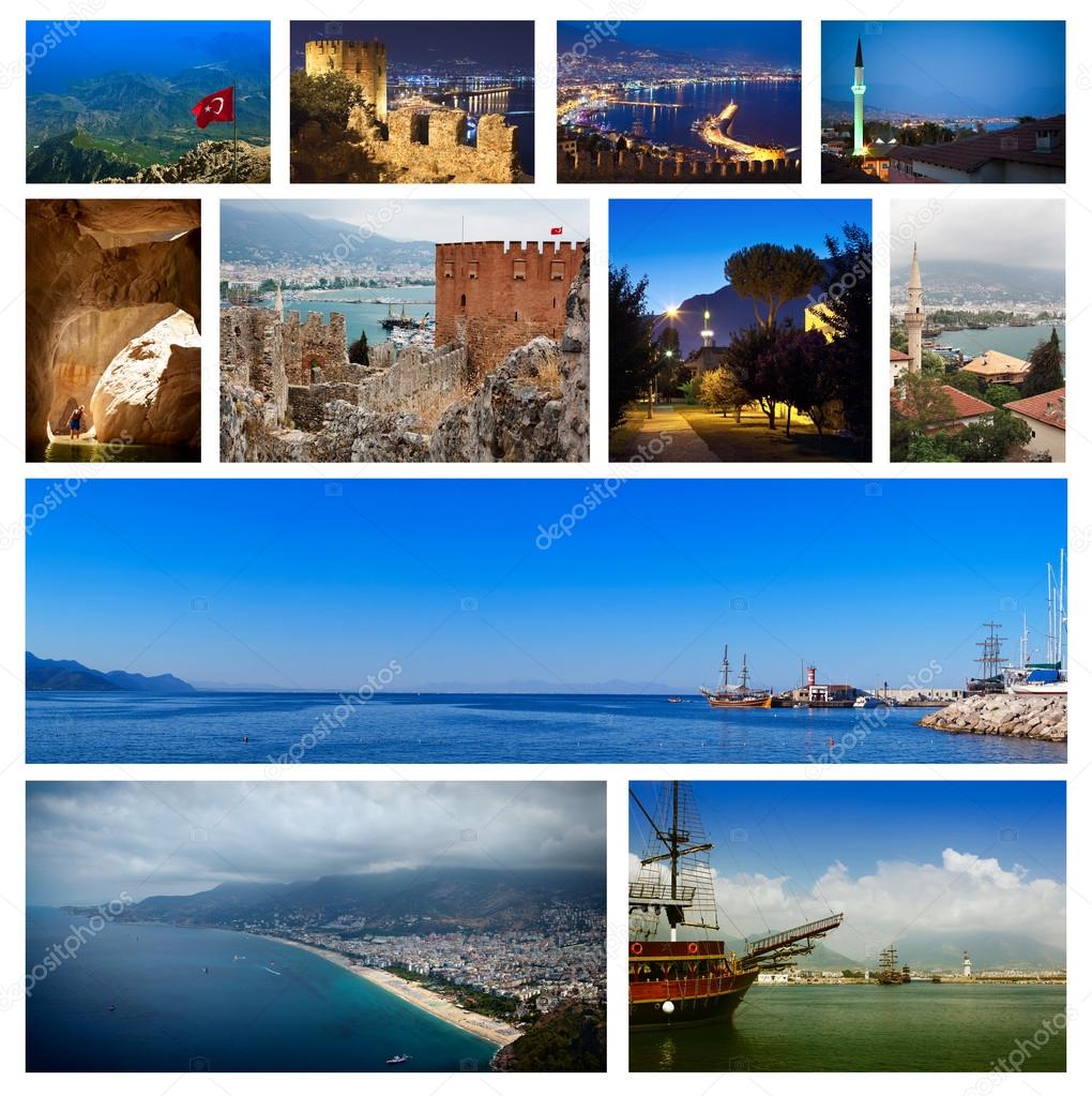 Collage of landmarks of Turkey