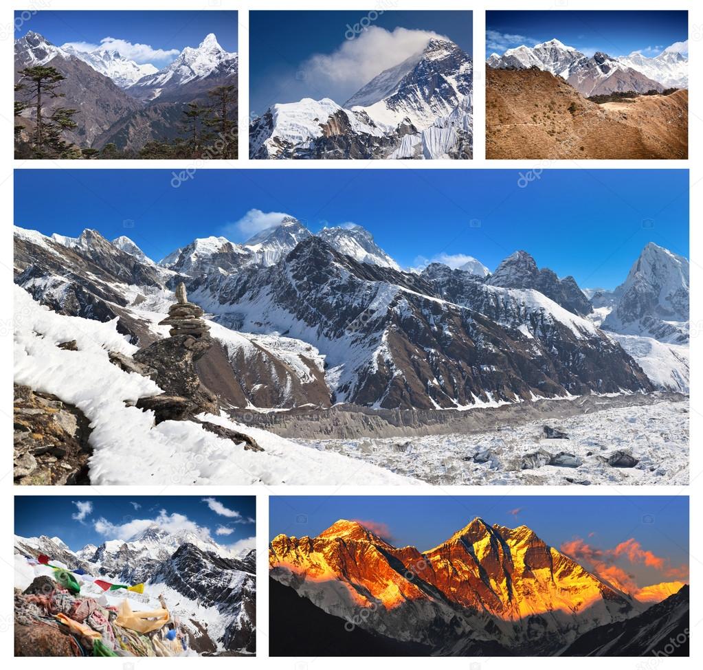 Set of mt. Everest views