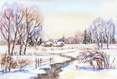 Rus kış manzarası