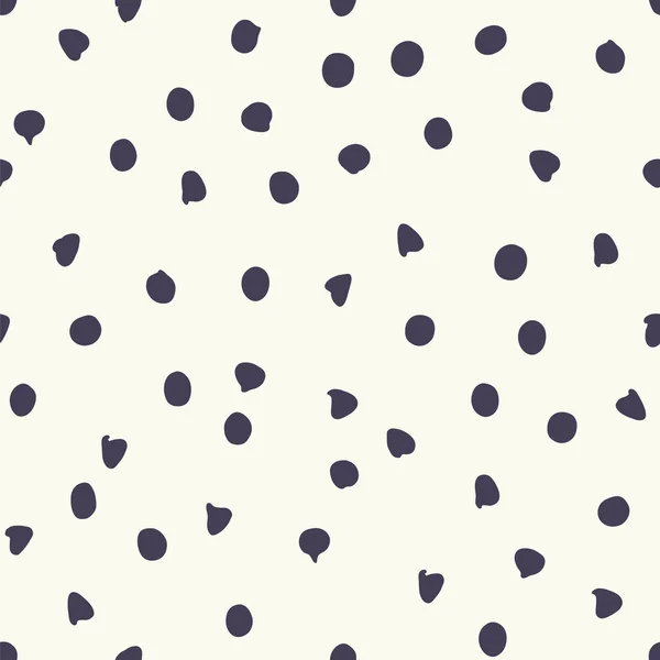 Chocolate chip polka dots vector seamless pattern — Stock Vector