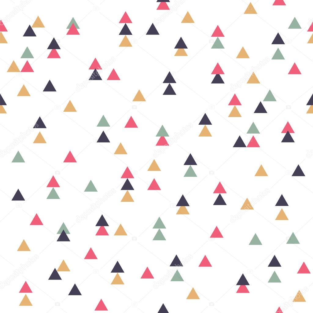 Vector tribal inspired seamless geometric pattern with triangles