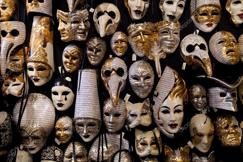 Фон красивая Венецианские маски – Стоковое редакционное фото © Duchesse ...